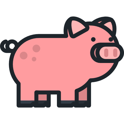 Pig farm zoo animal kingdom icon