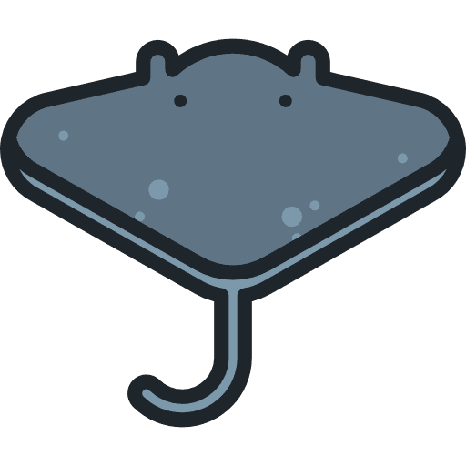 Ray manta ray aquatic aquarium icon