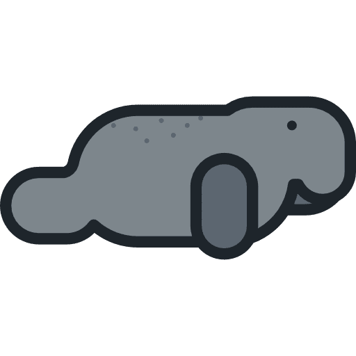 Sea cow wildlife animal kingdom sea cow icon