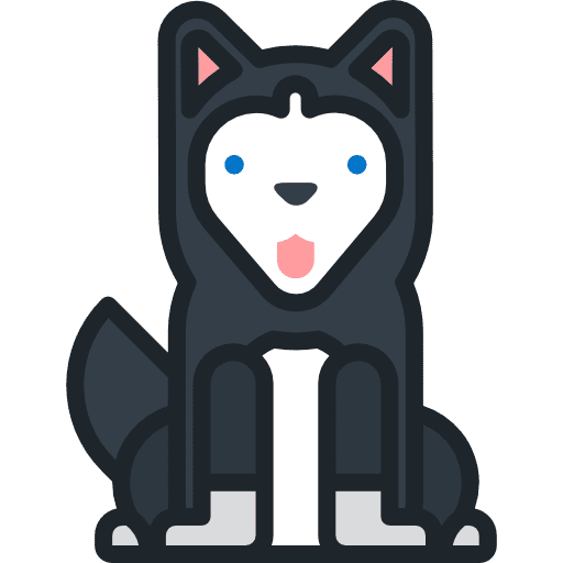 Siberian husky dog animal kingdom pet icon