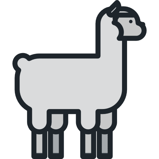Llama animal kingdom zoo animal icon