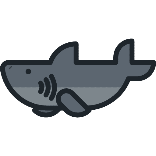 Shark sea life aquarium animal icon