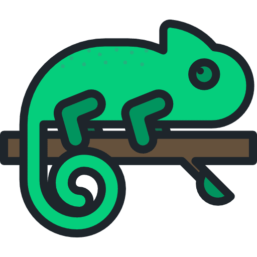 Chameleon chameleon zoo wild life icon