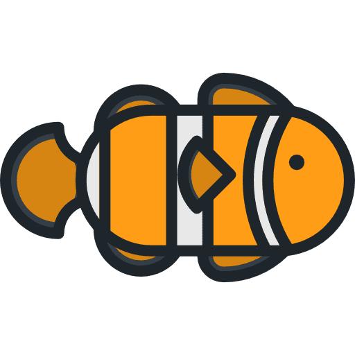 Clown fish sea life aquatic clown fish icon