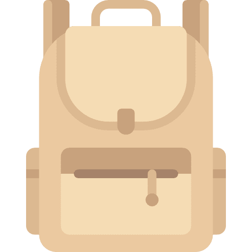 Backpack bags travel luggage icon