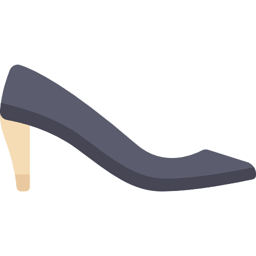 High heels shoe footwear women icon