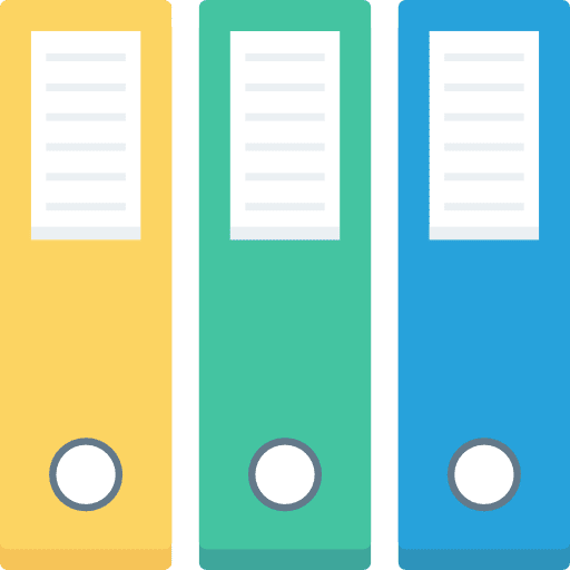 Archives document files and folders interface icon