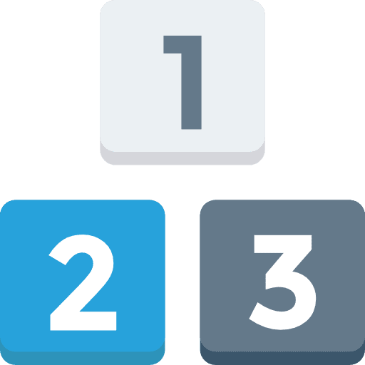 Blocks cubes educational letter icon