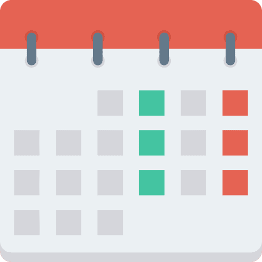 Calendar organization date time icon