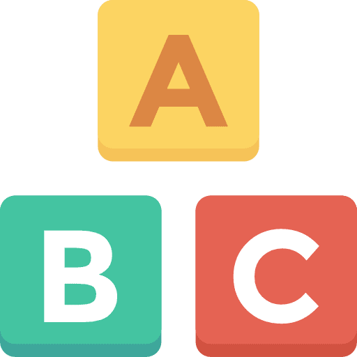 Alphabet alphabet letter blocks icon
