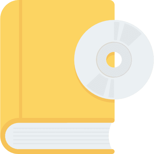 Audiobook music and multimedia music library icon