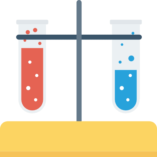 Test tubes chemical education science icon
