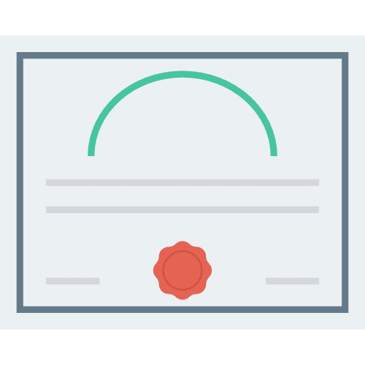 Certificate certificate patent education icon