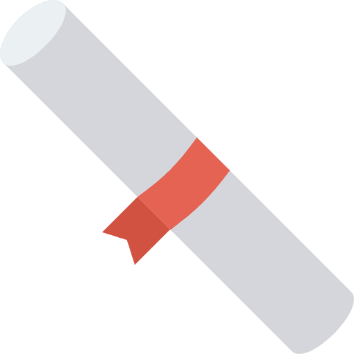 Degree education patent contract icon