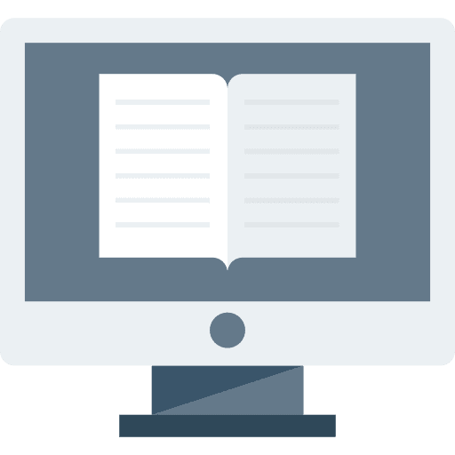 Ebook library education study icon