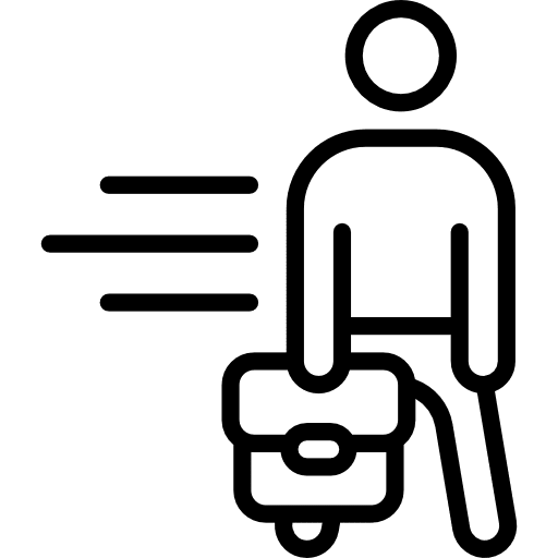 Hurry businessman humanpictos manager icon