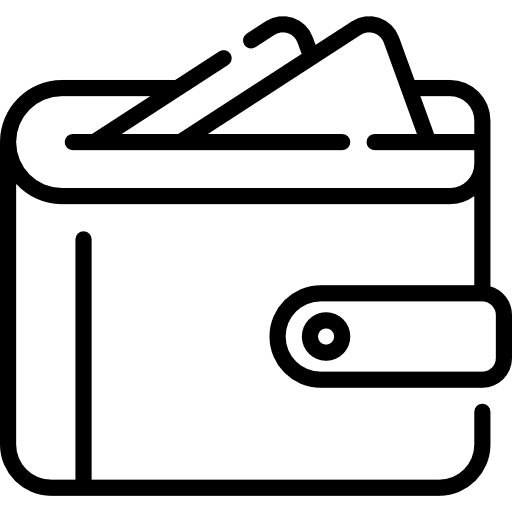 Wallet holder business and finance card icon