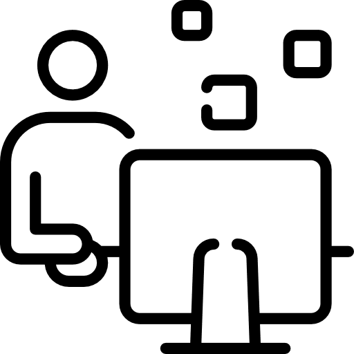 Working table administrator business icon