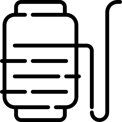 Sewing spool of thread sewing material icon