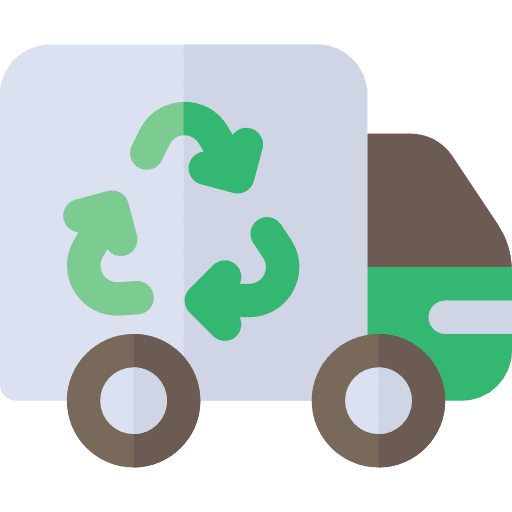 Garbage truck transport vehicle trash icon