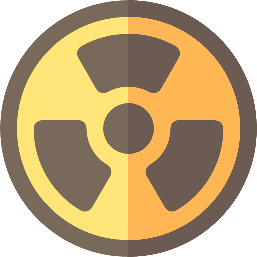Radiation nuclear energy power icon