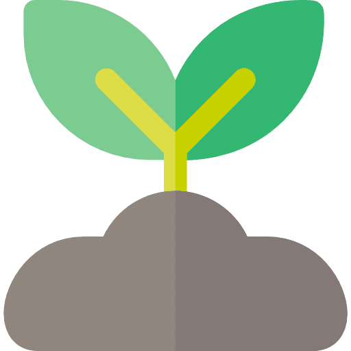 Sprout growing seed gardening nature icon