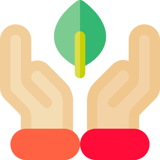 Leaf plant garden hands icon