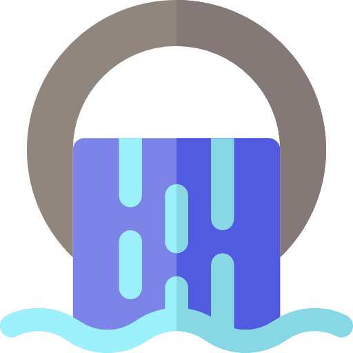 Waste nature water contamination icon