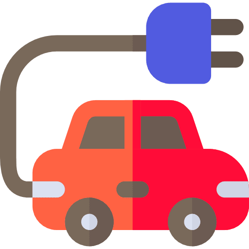 Electric car transport transportation plug icon