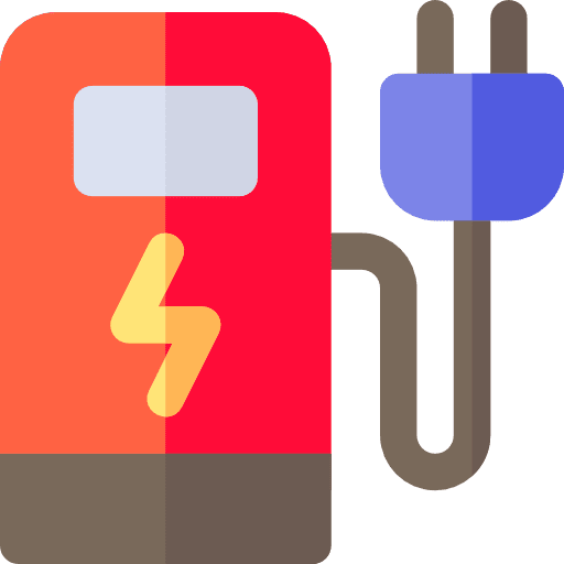 Electric station ecology and environment energy eco fuel icon