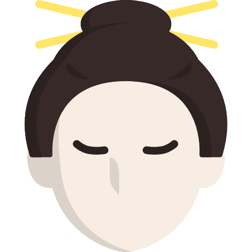 Geisha profile woman people icon