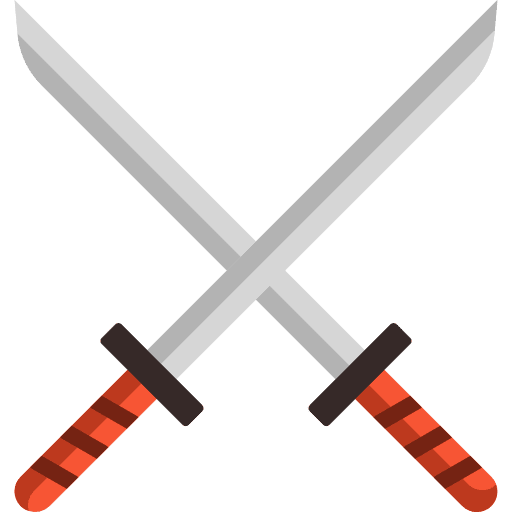 Katana japanese sword blade icon
