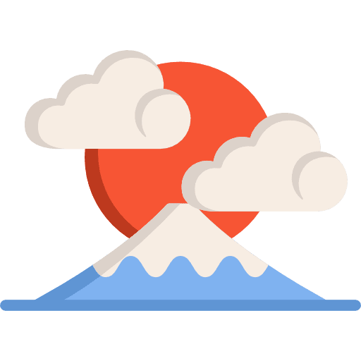 Mount fuji landscape nature japan icon