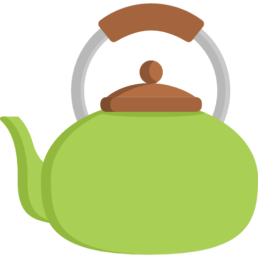 Tea pot british hot drink coffee pot icon