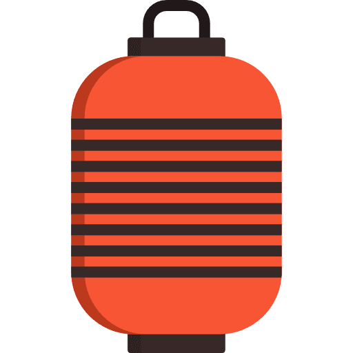 Paper lantern illumination ornamental japanese icon