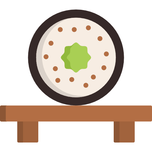 Sushi fish raw japanese food icon