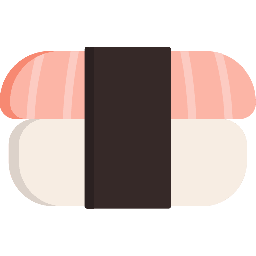 Sushi raw food and restaurant sushi icon