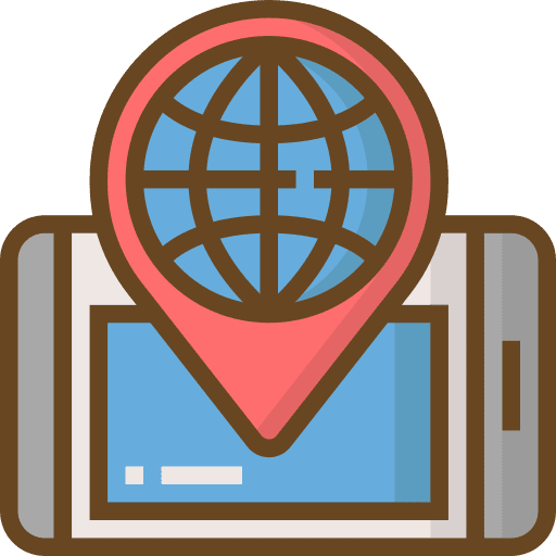 Gps mobile phone map location maps and location icon