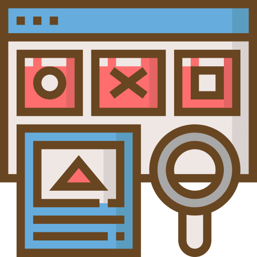 Search browser magnifying glass search icon