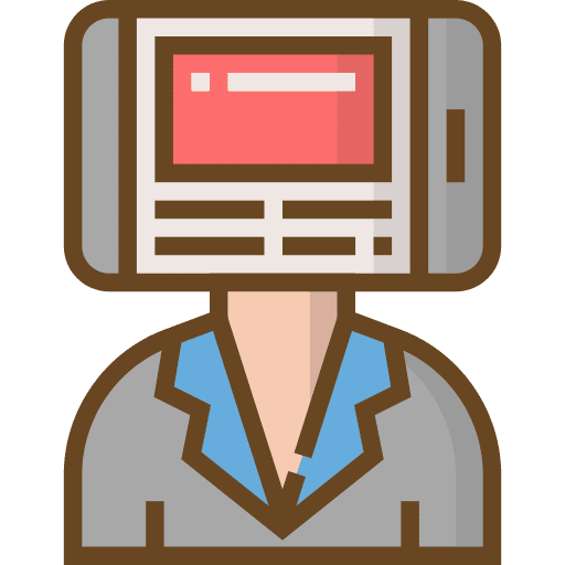 Smartphone businessman businesswoman smartphone icon