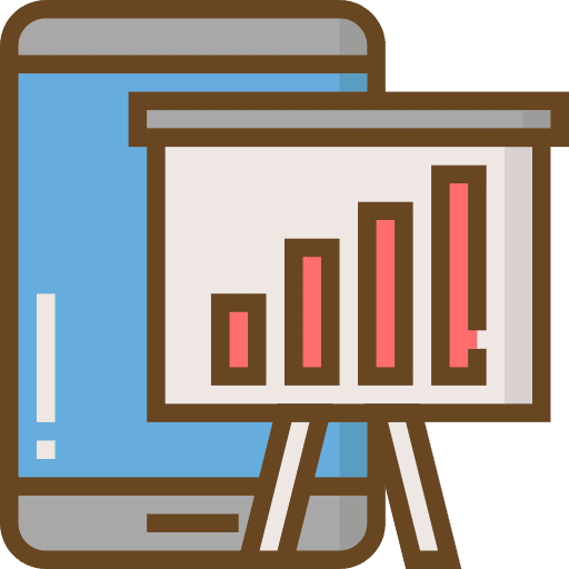 Statistics smartphone technology mobile phone icon