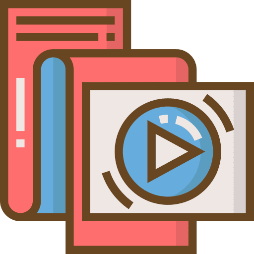 Video player multimedia option comment marketing icon