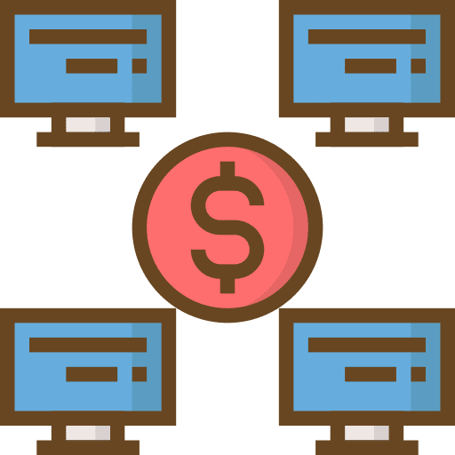 Connection business computer marketing icon