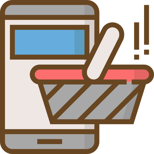 Mobile shopping mobile phone marketing mobile shopping icon