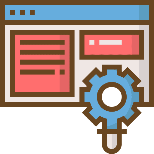 Settings marketing settings seo and web icon