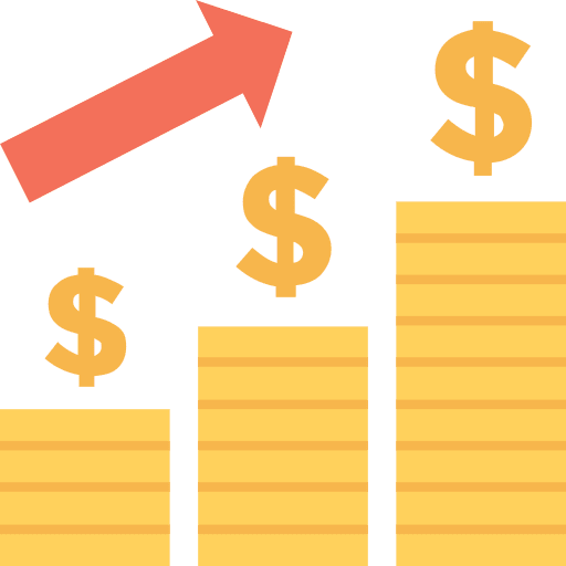 Profits dollar symbol profit coins icon