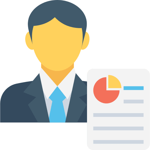 Businessman seo and web speech man icon