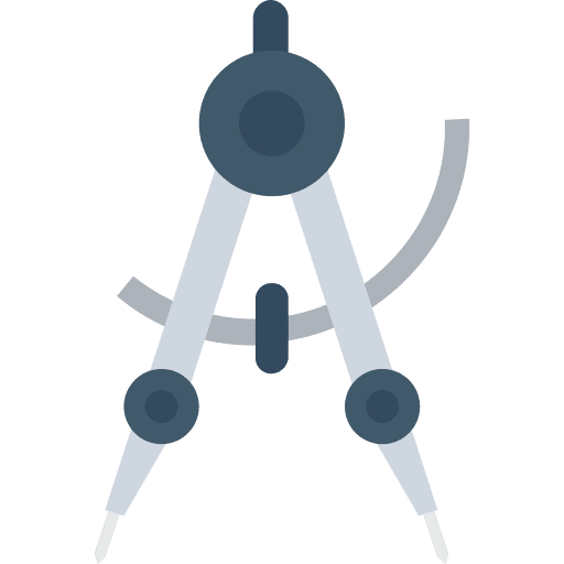 Compass drawing tools and utensils school materials icon
