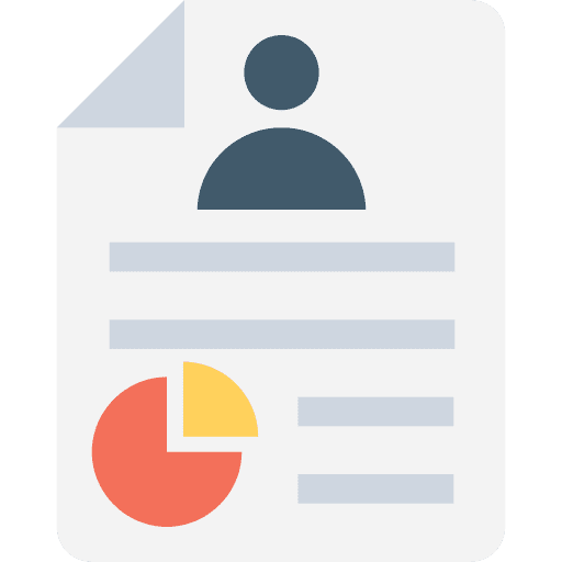 Curriculum information worker working icon