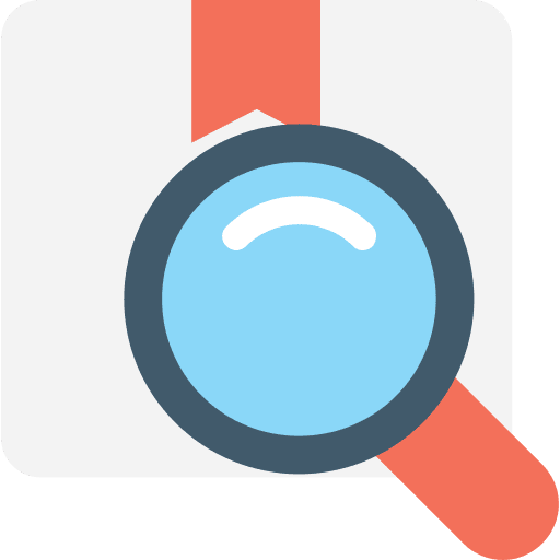 Box storage shapes loupe icon